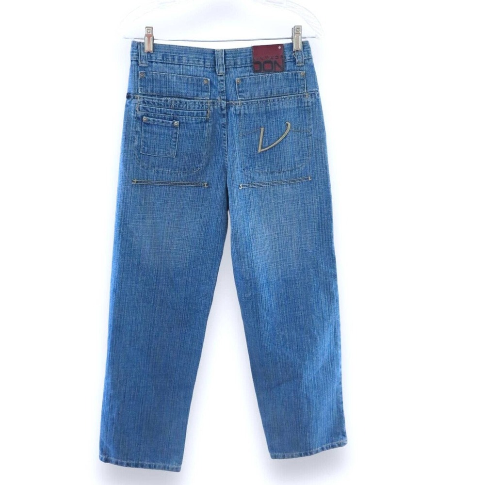 Y2K Medium Wash High Rise Loose Fit Cotton Denim Jeans | 14 Girls or Women's 4 - Picture 6 of 8